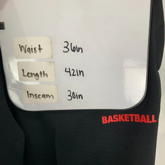 Basketball Skateboards Black Side White Striped Elastic waist Sweatpants Size L - Picture 7 of 7